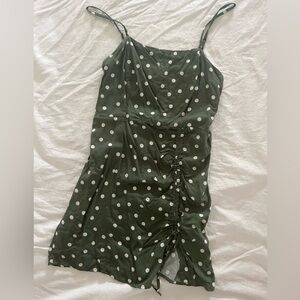 Aeropostale green ruched mini dress